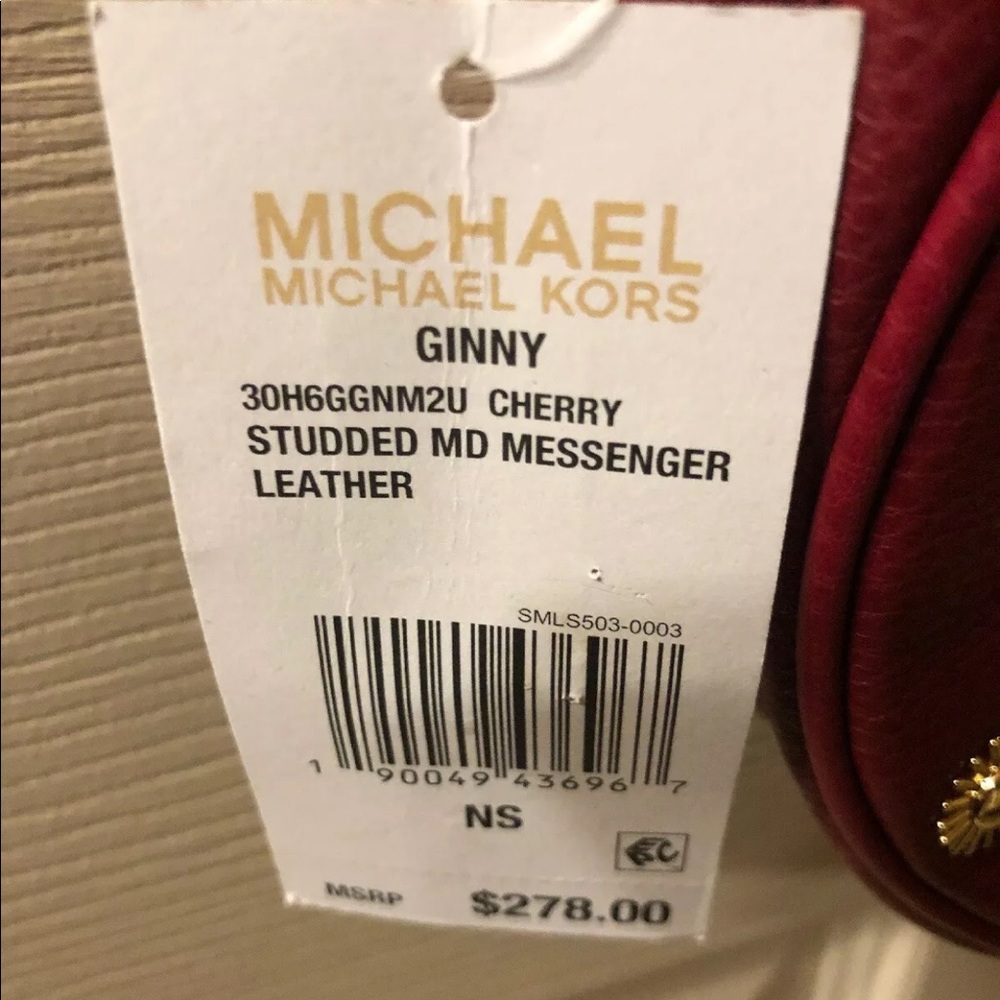 NWT MK, "Ginny" Studded Medium Messenger. - Picture 3 of 7